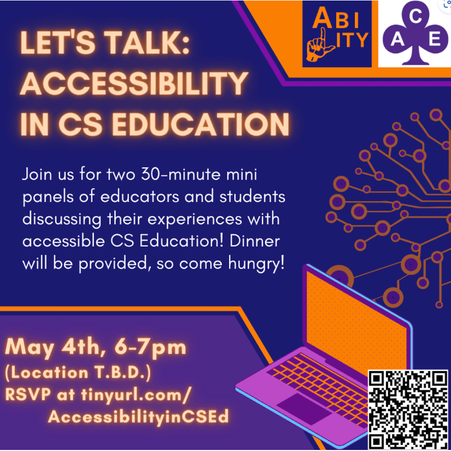 Graphic for Let's Talk: Accessibility in CS Education (ACE x Ability)