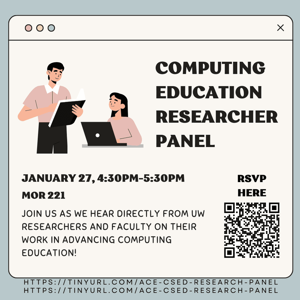 Graphic for Computing Education Researcher Panel