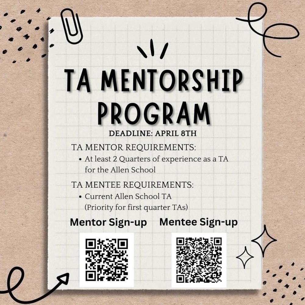 Graphic for TA Mentorship Program Orientation