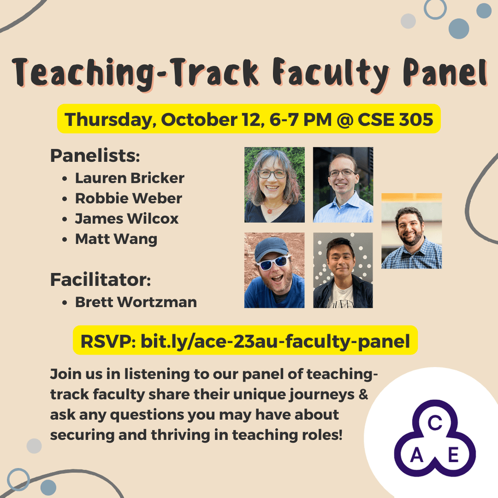 Graphic for Teaching Track Faculty Panel
