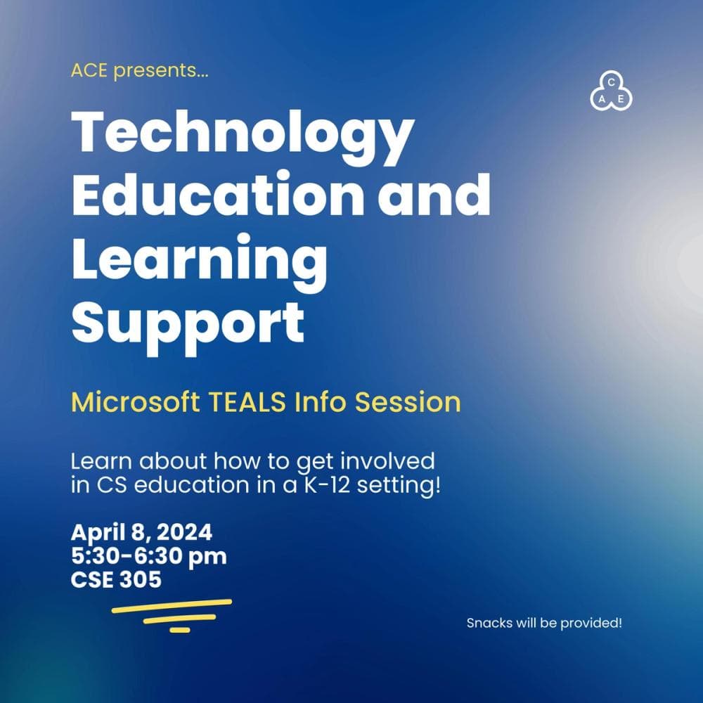 Graphic for TEALS Info Sessions